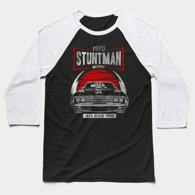 American Stuntman Baseball T-Shirt by drewbacca